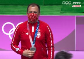 Damir Mikec na ceremoniji dodele medalja