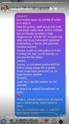 Dušica Jakovljević odgovorila na prozivke zbog Čave