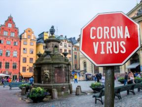 korona virus stop znak