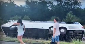 Fotografije prevrnutog autobusa sa Srbima u Bugarskoj