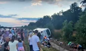 Fotografije prevrnutog autobusa sa Srbima u Bugarskoj