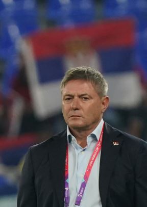 Dragan Stojković Piksi slika na poluvremenu Srbija Švajcarska