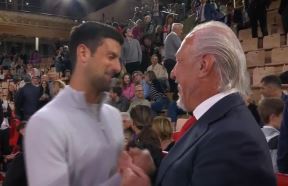 Novak Đoković na meču Partizan Monako