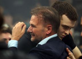 Ostoja Mijailović i Balša Koprivica slave titulu Partizana