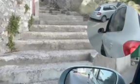 Evo stepenica u Ulcinju niz kojih se Beograđanin po imenu Saša spustio automobilom (3).jpg