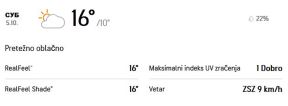 VREMENSKA PROGNOZA