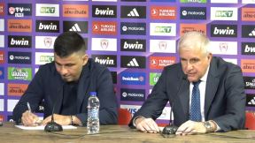 Željko Obradović  na konferenciji za medije posle meča Olimpijakos - Partizan