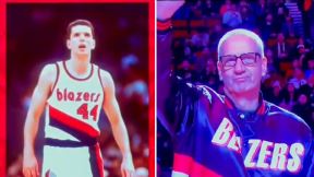 Dražen Petrović i njegov brat Aco na utamici Portland - Denver