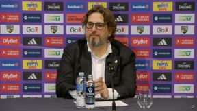 Andrea Trinkijeri na konferenciji za medije u Kaunasu