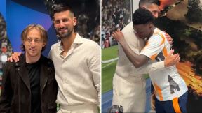 Novak Đoković sa fudbalerima Reala