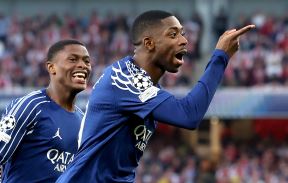 Usman Dembele gol na Arsenal - PSŽ.