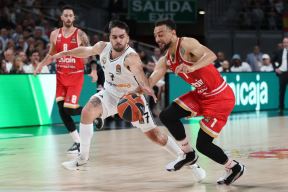 Fakundo Kampaco i Najdžel Vilijams Gos na meču Real Madrid Olimpijakos