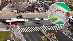 Saobraćaj, automobili, gužva, kolona, raskrsnica, pravilo desne strane, Beograd