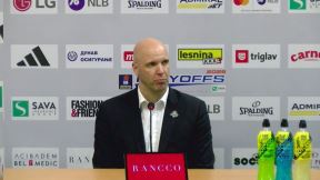 Andrej Žakelj na konferenciji posle Crvena zvezda Budućnost