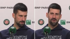 Novak Đoković na konferenciji za medije na Rolan Garosu.