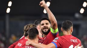 Aleksandar Mitrović slavi gol protiv Andore