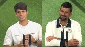 Karlos Alkaraz i Novak Đoković na Vimbldonu.