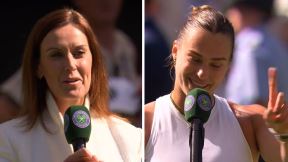 Arina Sabalenka posle pobede nad Larom Sigmund