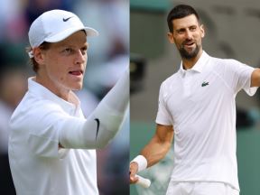 Janik Siner i Novak Đoković na Vimbldonu