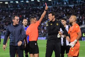 Partizan AEK Larnaka crveni karton za Marka Miloševića