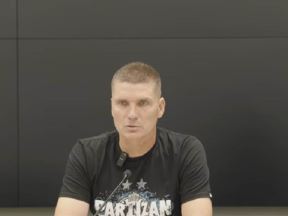 Trener Partizana Srđan Blagojević nakon pobede nad Oleksandrijom.