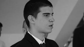 Luka Petković u odelu, mladi sportista poginuo kod Čačka.