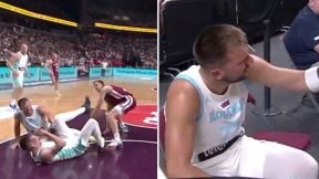 Luka Dončić na Slovenija Letonija