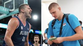Nikola Jokić broji evre na aerodromu.jpg