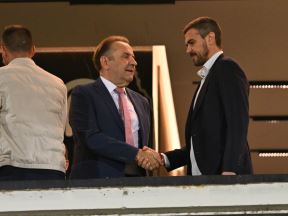Čelnici fudbalskog kluba Partizan Rasim Ljajić i Danko Lazović.