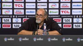 Aleksandar Džikić na konferenciji za medije posle poraza Gruzije od Finske na Eurobasketu