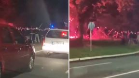 Tuča Delija i Grobara u Subotici