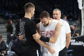 Marko Gudurić na meču Partizana i Armanija
