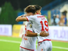 Napadač Crvene zvezde Aleksa Damjanović.