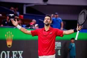 Novak Đoković proslavlja poen u Šangaju