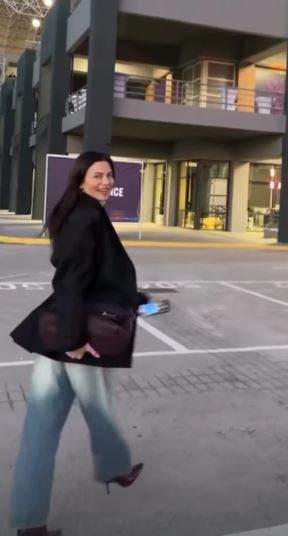 Milica Pavlović na meču Novaka Đokovića u Atini