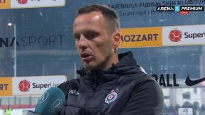 Marko Jovanović daje izjavu posle pobede Partizana.