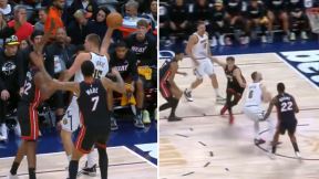Nikola Jokić na utakmici protiv Majamija