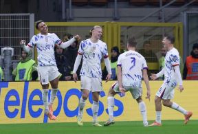 Erling Haland slavi gol za Norvešku protiv Italije