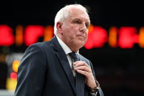 Željko Obradović na utakmici Partizana i Spartaka
