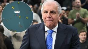 Željko Obradović na letu za Beograd