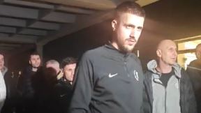 Vanja Marinković govor na treningu Partizana