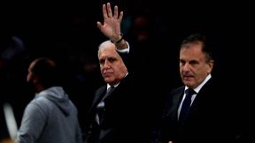 Željko Obradović i Vlade Androić na utakmici Partizana
