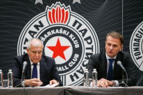 Željko Obradović i Ostoja Mijailović na promociji u Partizanu