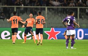 Danijel Aleksić slavi gol protiv Fiorentine
