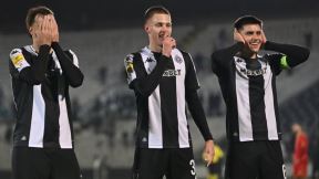 Slavlje fudbalera Partizana Ugrešića Dragojevića i Miloševića