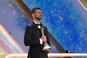 Novak Đoković i Kristijano Ronaldo na Globe Soccer award u Dubaiju (7).jpg
