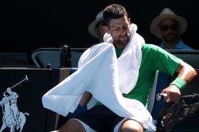 Novak Đoković na meču protiv Frančeska Maestrelija