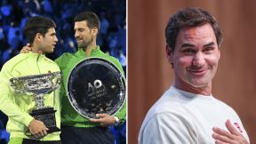 Alkaraz i Đoković se grle, a pored krupan kadar Federera.