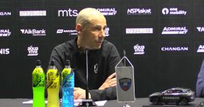 Đoan Penjaroja na konferenciji za novinare posle Partizan Dubai