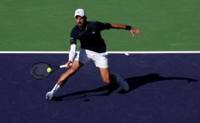 Novak Đoković na meču protiv Kamila Majhžaka